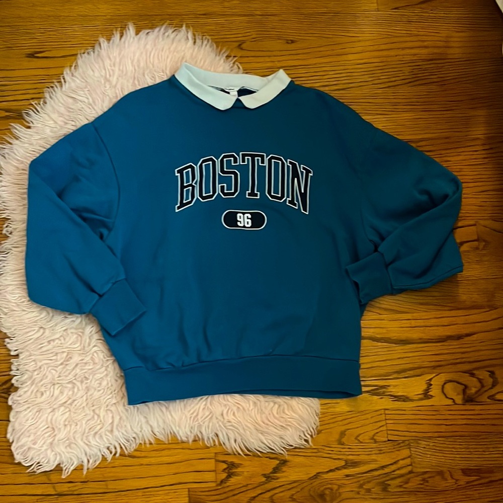 Subdued Blue Boston sweatshirt